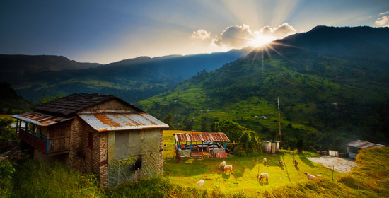 Explore Nepal: Sunset on the Mountain